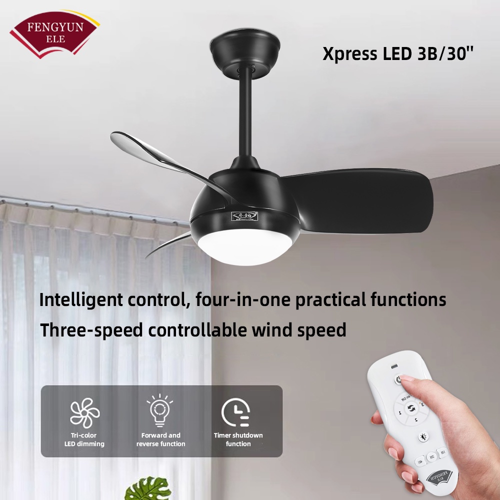 FENGYUN Quạt Trần Với đèn LED Hiện Dại 3 CHẾ ĐỘ ÁNH SÁNG - ĐỘNG CƠ SIÊU TIẾT Điều khiển từ xa