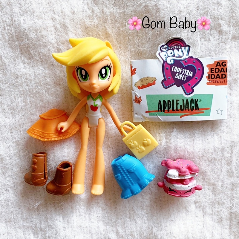 Set búp bê My little Pony mini kèm phụ kiện - Apple Jack {Tặng 1 Shopkins}