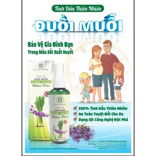 Chai xịt đuổi muỗi sả chanh - oải hương 100% chiết xuất thiên nhiên