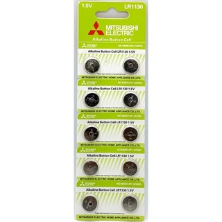 Vỉ 10 viên pin lr1130 / lr54 / ag10 / 189 1,5v mitsubishi