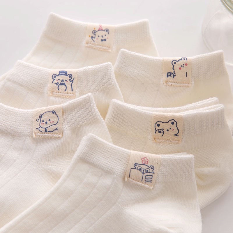 Bán Chạy#Vớ Cổ Thấp Mỏng Màu Trắng Thời Trang Mùa Hè Phong Cách Hàn Quốc Dễ Thương Cho Nữ