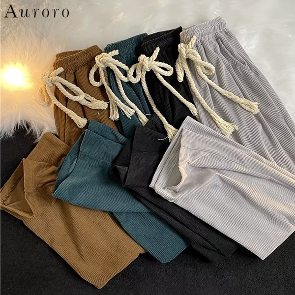 Quần nhung ống rộng thời trang Hàn Quốc dành cho nam và nữ unisex from rộng quần jogger from rộng quần ống rộng