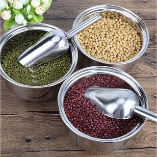 Xẻng xúc đá - muỗng xúc đá, xúc gạo, xúc đồ khô... bằng inox kích thước 22x8cm