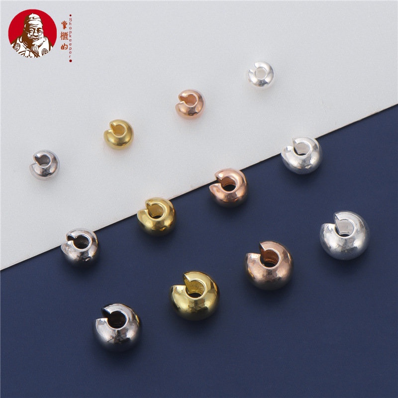 Hạt Xỏ Hình Bán Nguyệt Bằng Bạc S925 Dùng Làm Trang Sức Thủ Công