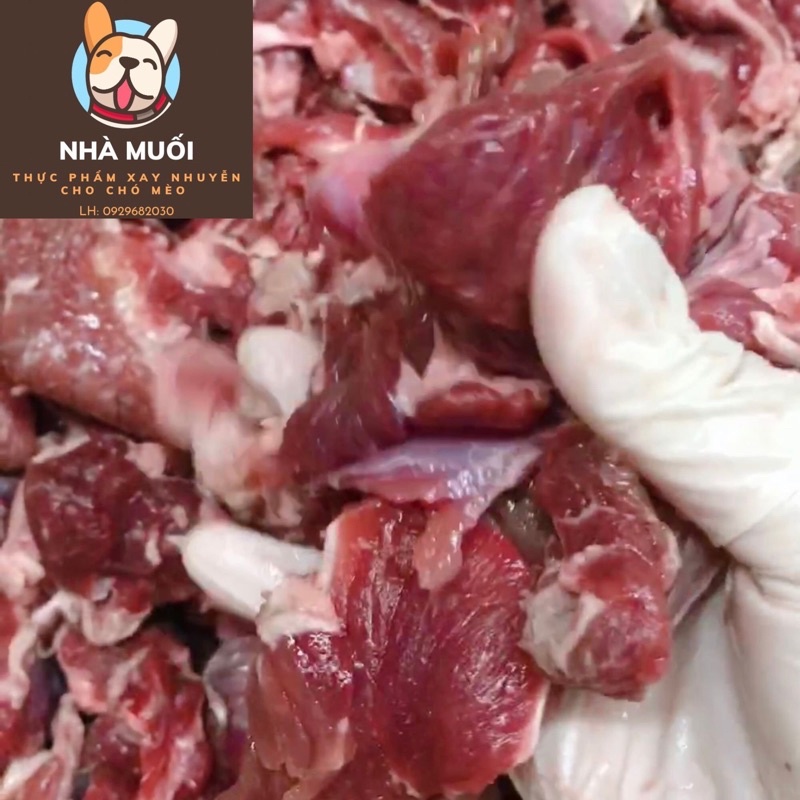 Vụn thịt bò 1kg - nhiều nạc ít gân mỡ - thức ăn cho mèo - thịt bò xay - thức ăn cho chó -  đồ ăn thú cưng