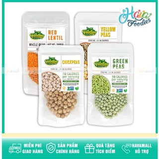 Combo 4 loại đậu hà lan xanh + đậu hà lan vàng + đậu gà + đậu lăng đỏ