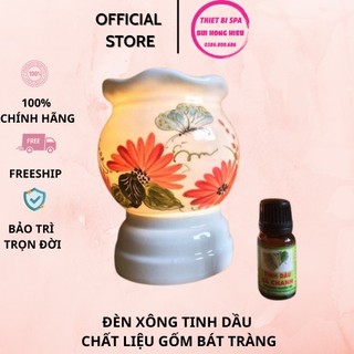 Đèn Xông Tinh Dầu Chất Liệu Gốm Bát Tràng Sử Dụng Xông Phòng Trong Spa [Giao mẫu ngẫu nhiên]
