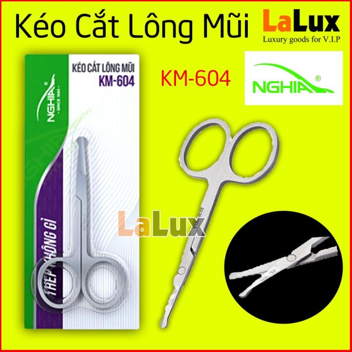 Kéo Cắt Lông Mũi Đầu Tròn CHÍNH HÃNG KỀM NGHĨA - Kéo Tỉa Lông Mũi Lông Mày Mini Kiềm Nghĩa Gia Dụng Sỉ LALUX