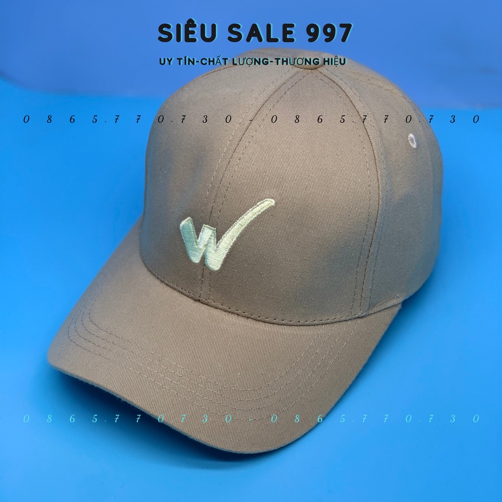 MŨ LƯỠI TRAI - NÓN KẾT THÊU CHỮ W CHẤT KAKI DÀY THỜI TRANG NAM NỮ
