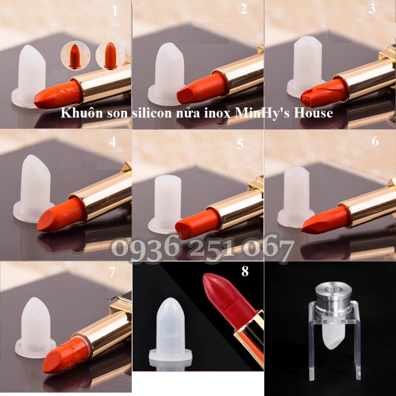 Khuôn son sáp đầu giọt nước_ khắc 12 cung hoàng đạo, Khuôn Son Môi Tự Làm Son Dưỡng - Dụng Cụ Son Môi Silicon.