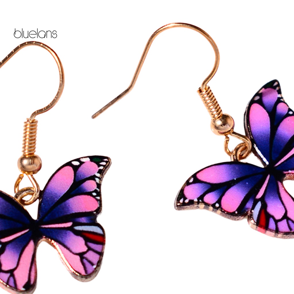 1 Đôi Bông Tai Thả Hình Bướm Nhiều Màu Sắc 3 Màu Lựa Chọn Thời Trang Dự Tiệc