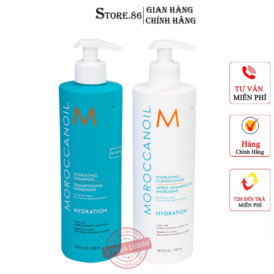 MOROCCANOIL DẦU GỘI XẢ DƯỠNG ẨM MOROCCANOIL HYDRATION, REPAIR, SMOOTH, VOLUME 250ml - 500ml - 1000ml hàng chính hãng