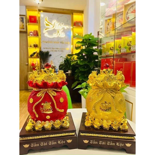 Túi vàng kim bảo phong thủy Lộc phát chiêu tài lộc quà tặng tân gia khai trương- FREESHIP