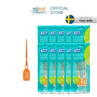 Combo 10 bịch tăm chải kẽ răng màu cam Tepe EasyPick XS-S (2 cái/bịch)