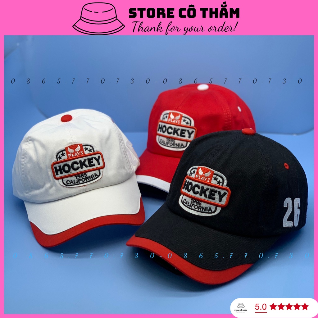 NÓN KẾT THÊU CHỮ HOCKEY SIÊU ĐẸP, MŨ LƯỠI TRAI CHẤT KAKI THỜI TRANG