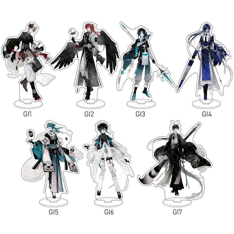 Songping Mô Hình Anime Genshin Va Chạm Diluc Venti Klee Zhongli Bằng Acrylic Đứng Để Bàn Trang Trí Mới