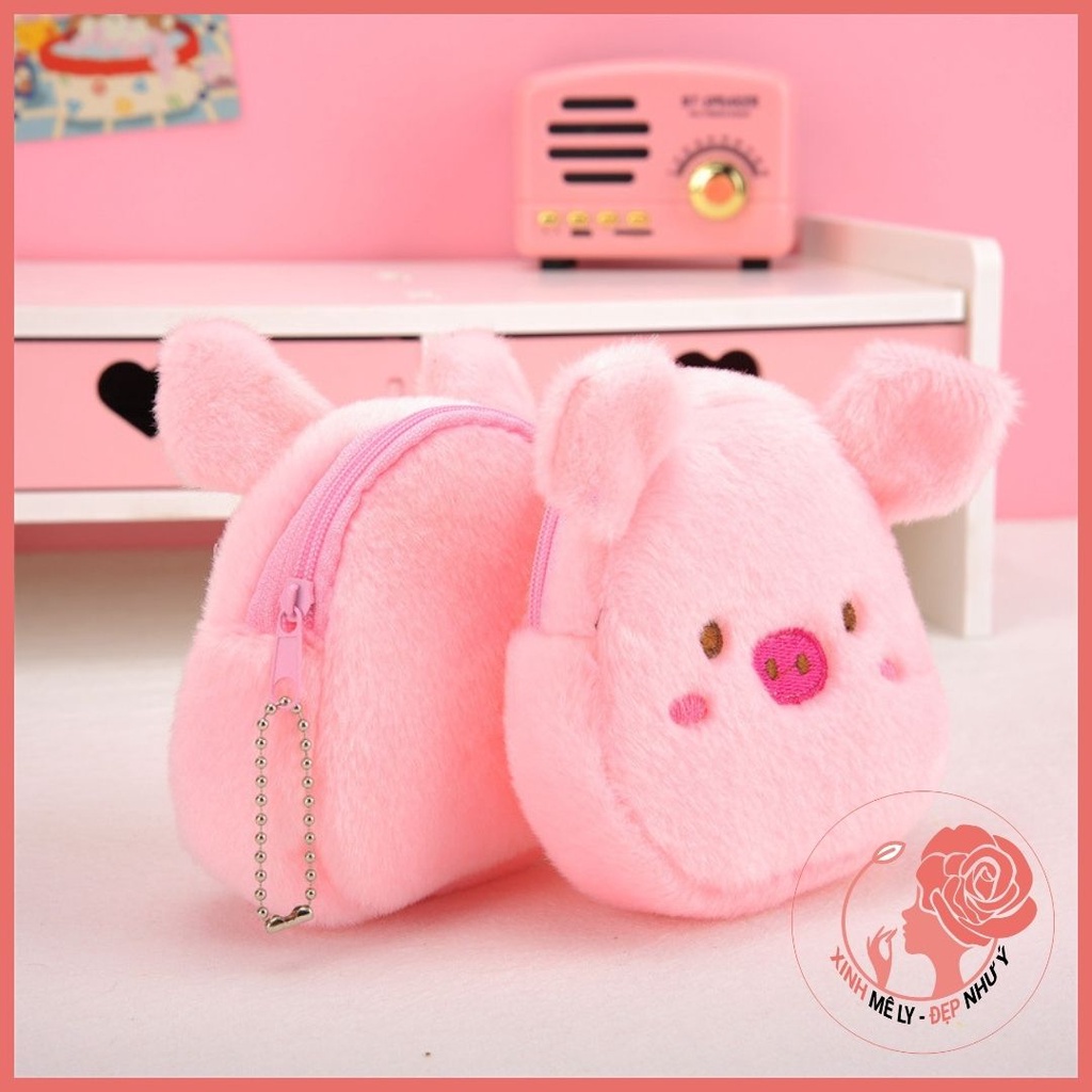 Ví đựng tiền , bóp đựng đồ cá nhân hình chú heo cute Ximely