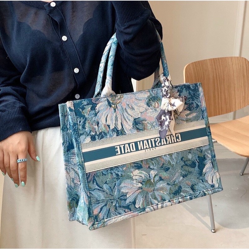 Túi tote, túi đeo vai, túi quai xách vải canvas tặng kèm khăn hottrend T8090