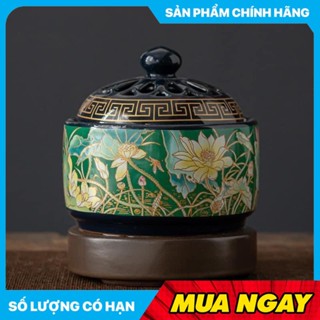[HOT] Lư xông trầm điện [HOA SEN], Lư đốt trầm điện, Lư hương đốt trầm cao cấp - Điều chỉnh nhiệt độ