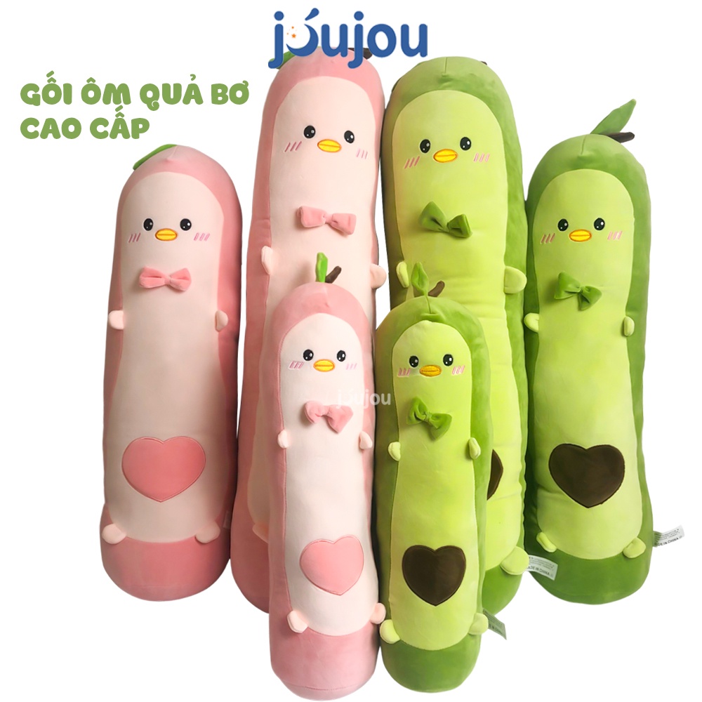 Gấu bông gối ôm quả bơ dễ thương size 50 70cm cao cấp Joujou co giãn mềm mịn to đẹp đáng yêu ôm ngủ cực thích