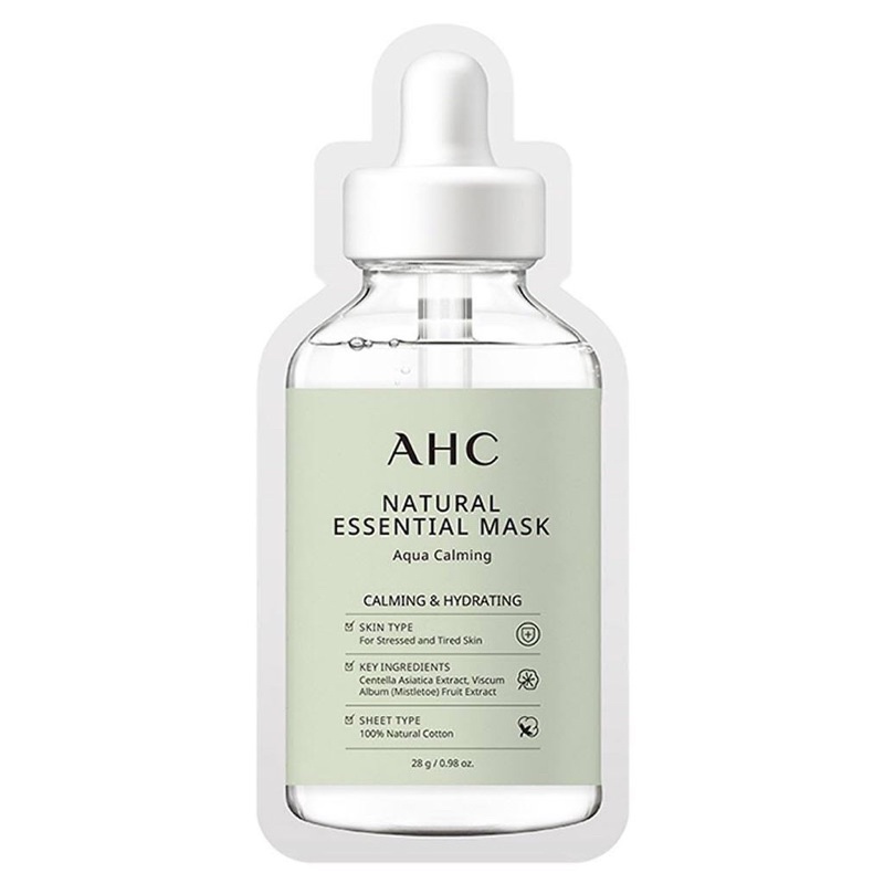 Mặt Nạ Giấy Làm Dịu Da AHC NATURAL ESSENTIAL MASK AQUA CALMING 28g
