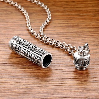 Mặt Vòng cổ Bạc Sterling Shurangama mantra Sáu-Caracter mantra Bùa Hộ Mệnh Cho Nam Và Nữ