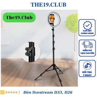 Đèn Livestream size 26 33cm  kèm chân cao 2.1m, 3 chế độ sáng  - Hỗ trợ chụp ảnh, make up, quay video tiktok, lives