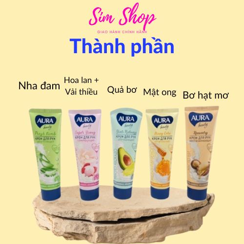 Kem Dưỡng Da Tay Aura Beauty SimShop20 Làm Mềm Da Tay Chân Giảm Nứt Nẻ 75ml