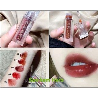 Son Herorange hoa tuyết băng tint bóng lì Nội địa Trung