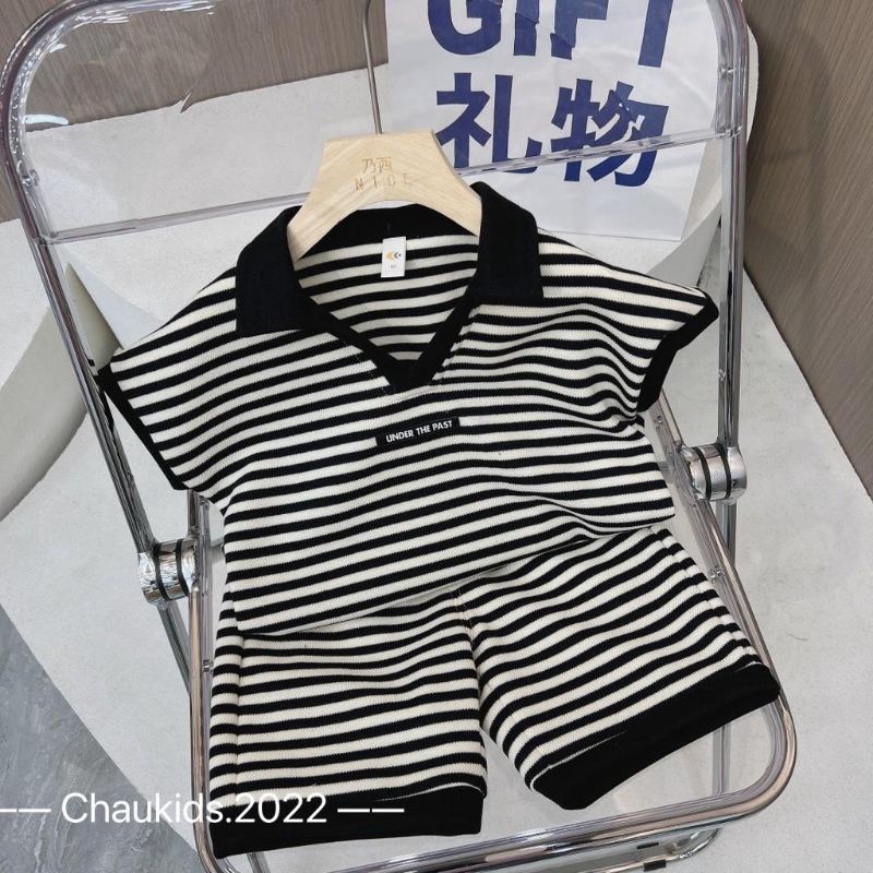 Bộ đồ thun kẻ cho bé tại Angiakids