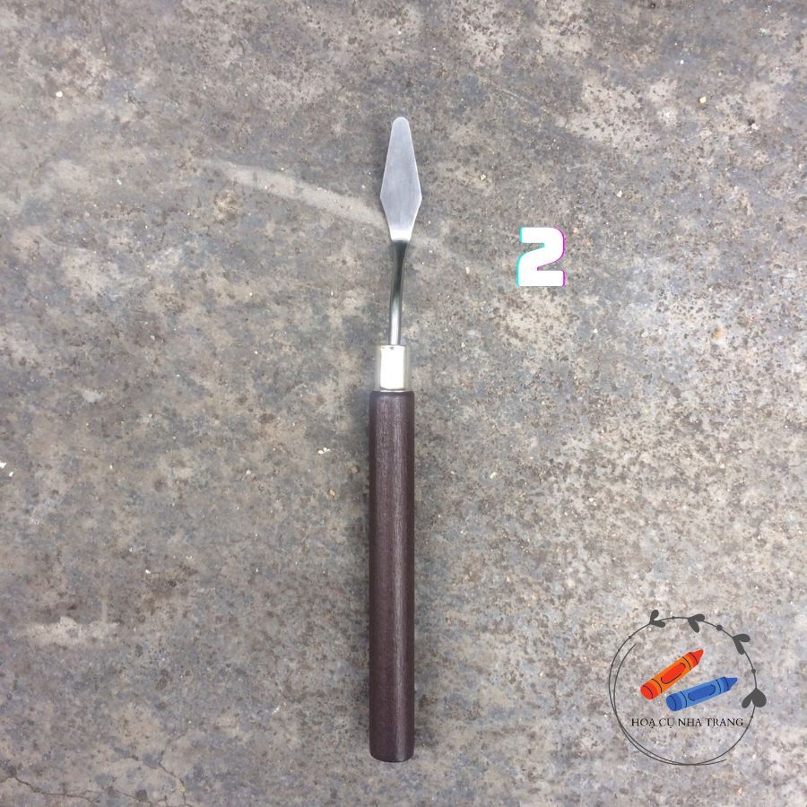 Bay Pha Màu, Dao Trộn Màu, Palette Knife Vẽ Tranh Sơn Dầu Cán Gỗ