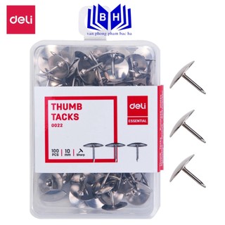 Đinh ghim/ cây ghim giấy/ ghim mũ inox deli - e0022