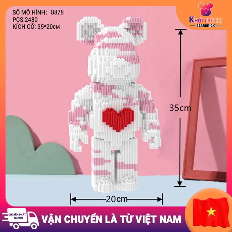 bearbrick small piece brick assembly parallel toy children's puzzle