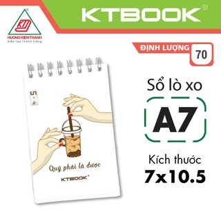 Số tay lò xo bìa cứng KTBOOK 90 trang size A7