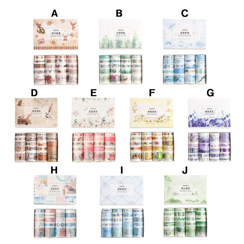 CHOOKEY Cuộn 20 Cuộn Băng Keo Dán Trang Trí Sổ Tay DIY