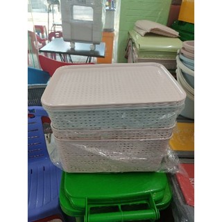 COMBO 03 - Rổ mây nắp (Việt Nhật) - Size trung