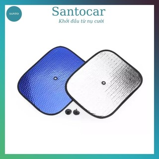Tấm Che Nắng Ô Tô 2 Mặt Bạc Và Xanh