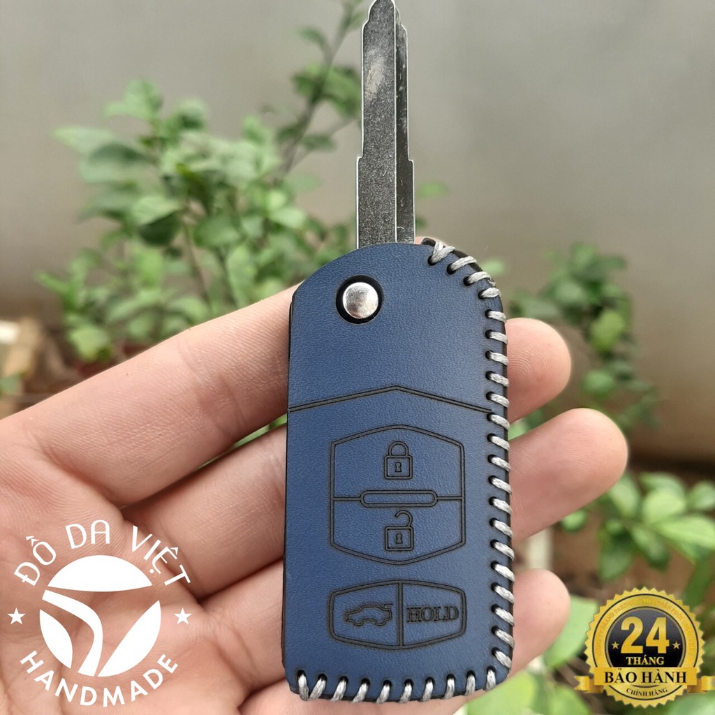 Bao da chìa khóa MAZDA RX-8 CX3 CX5 MAZDA 2 MAZDA 6 MAZDA 5 MAZDA 3 khóa như hình, da bò thật bảo hành 2 năm