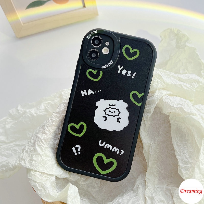 Ốp Điện Thoại Mềm Hình Chú Cừu Mắt To Cho iphone 15 14 13 12 11 pro x xr xs max se 2020 6 6s 7 8 plus