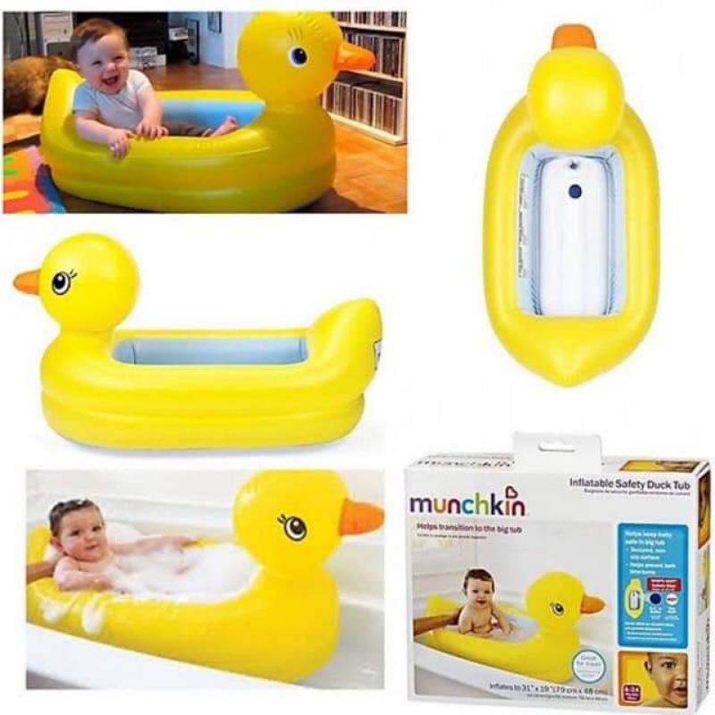 chậu tắm,phao bơi,phao tắm vịt vàng Munchkin có cảm biến nhiệt 🌹🌹freeship🌹🌹hkm bỉm moony
