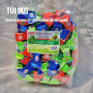 Kẹo Socola Trà Xanh Vị Ngọt Dịu Nhân Sữa Trắng Việt Thái Cân Lẻ