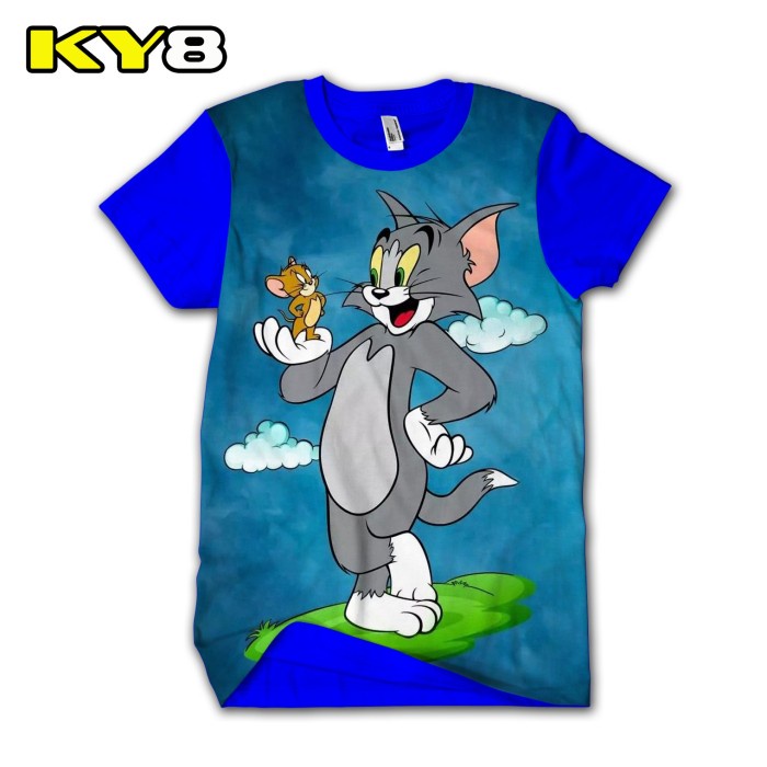 Áo Thun In Hoạt Hình Tom and Jerry 3D Thời Trang