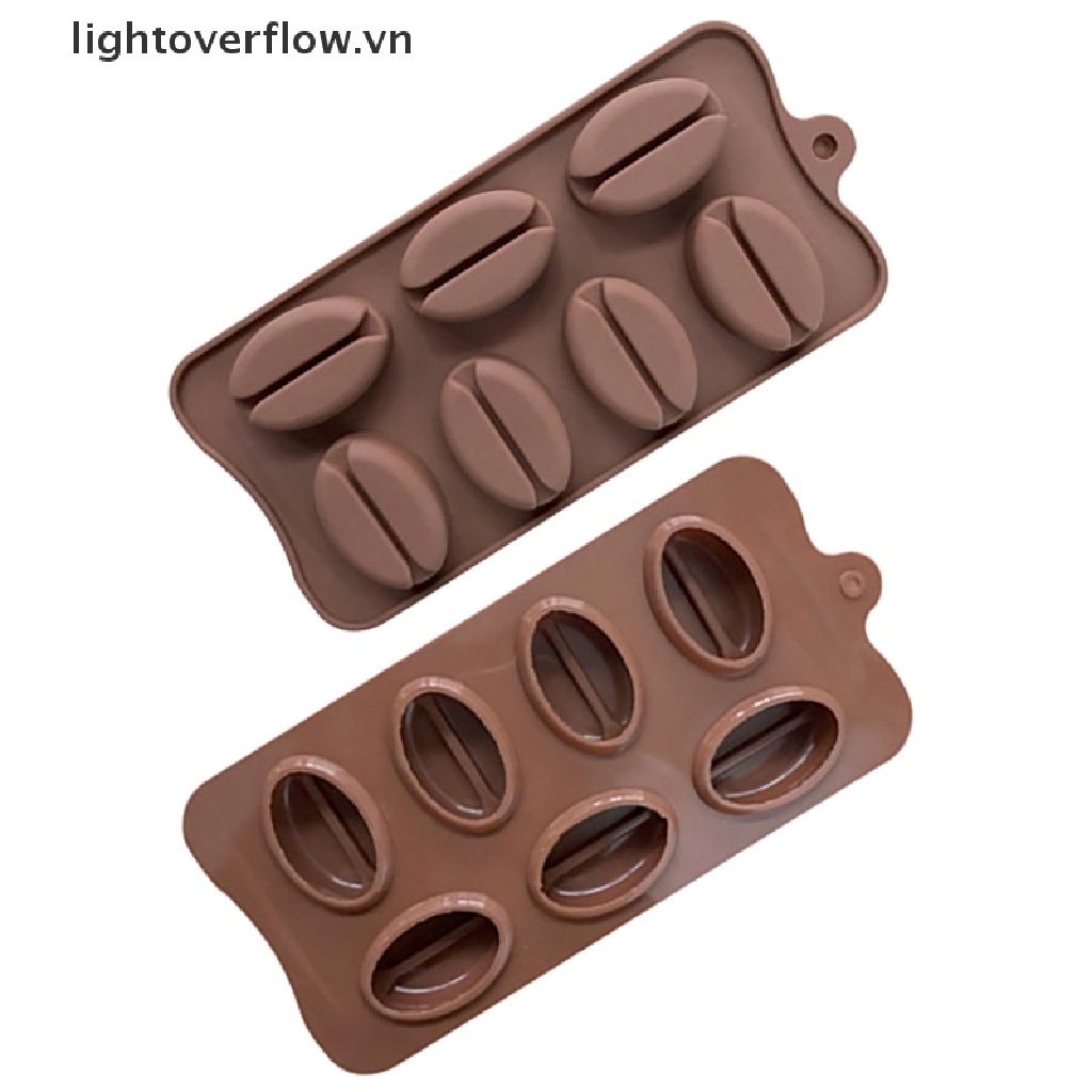 Khuôn Làm Đá / Kẹo / Bánh Hình Hạt Cà Phê Dễ Thương DIY