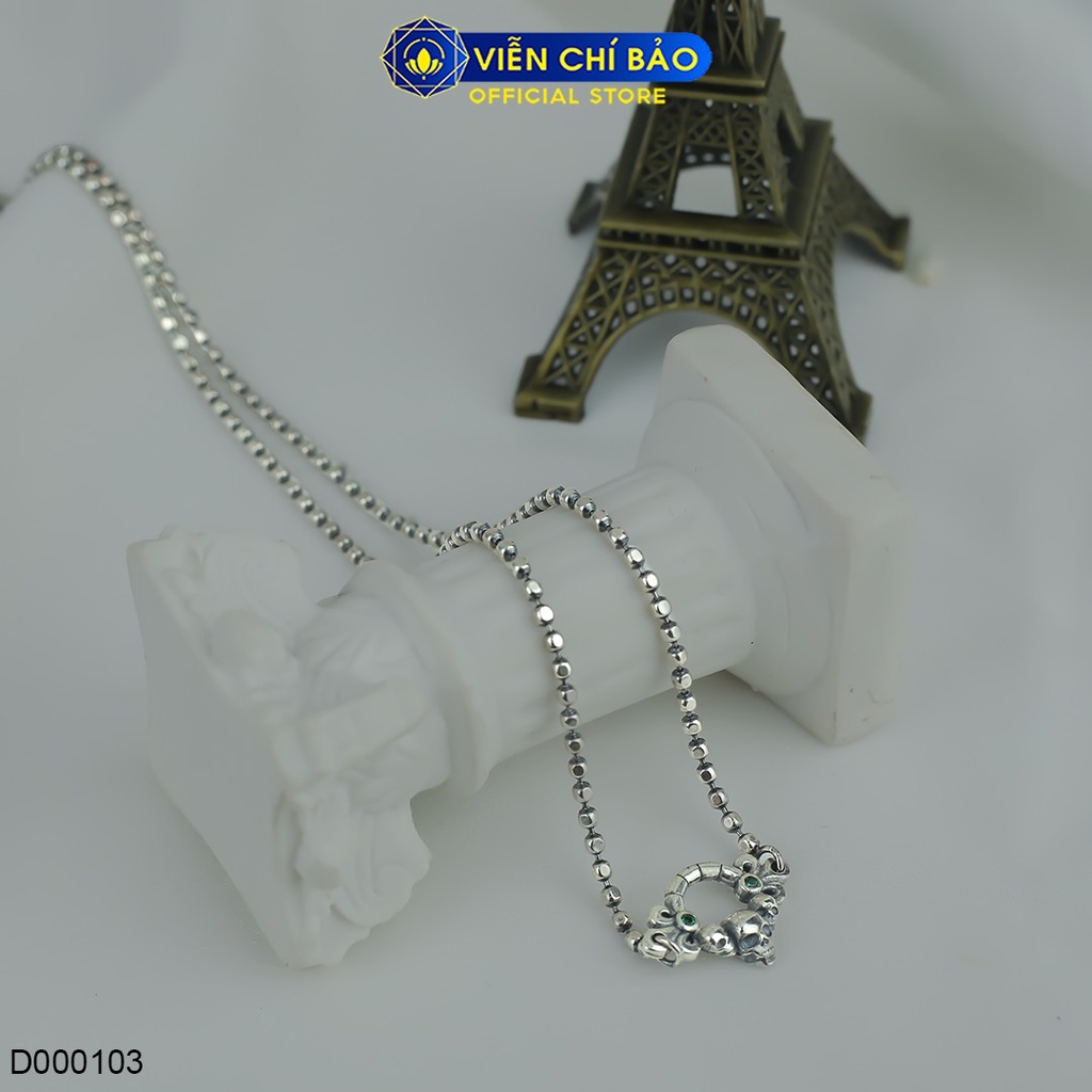 Dây chuyền bạc nữ Skull Queen chất liệu bạc 925 thời trang phụ kiện trang sức Viễn Chí Bảo D000103