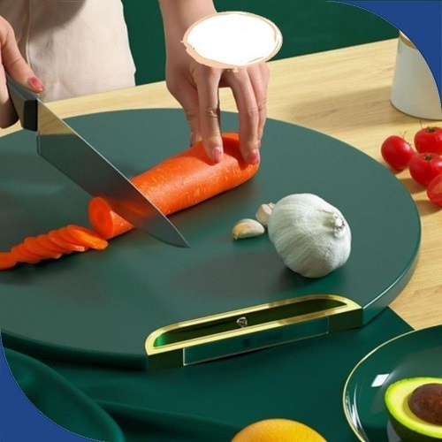 Thớt nhựa PE kháng khuẩn chống trượt, chống nấm mốc cao cấp đường kính 33cm - Vệ Sinh Dễ Dàng