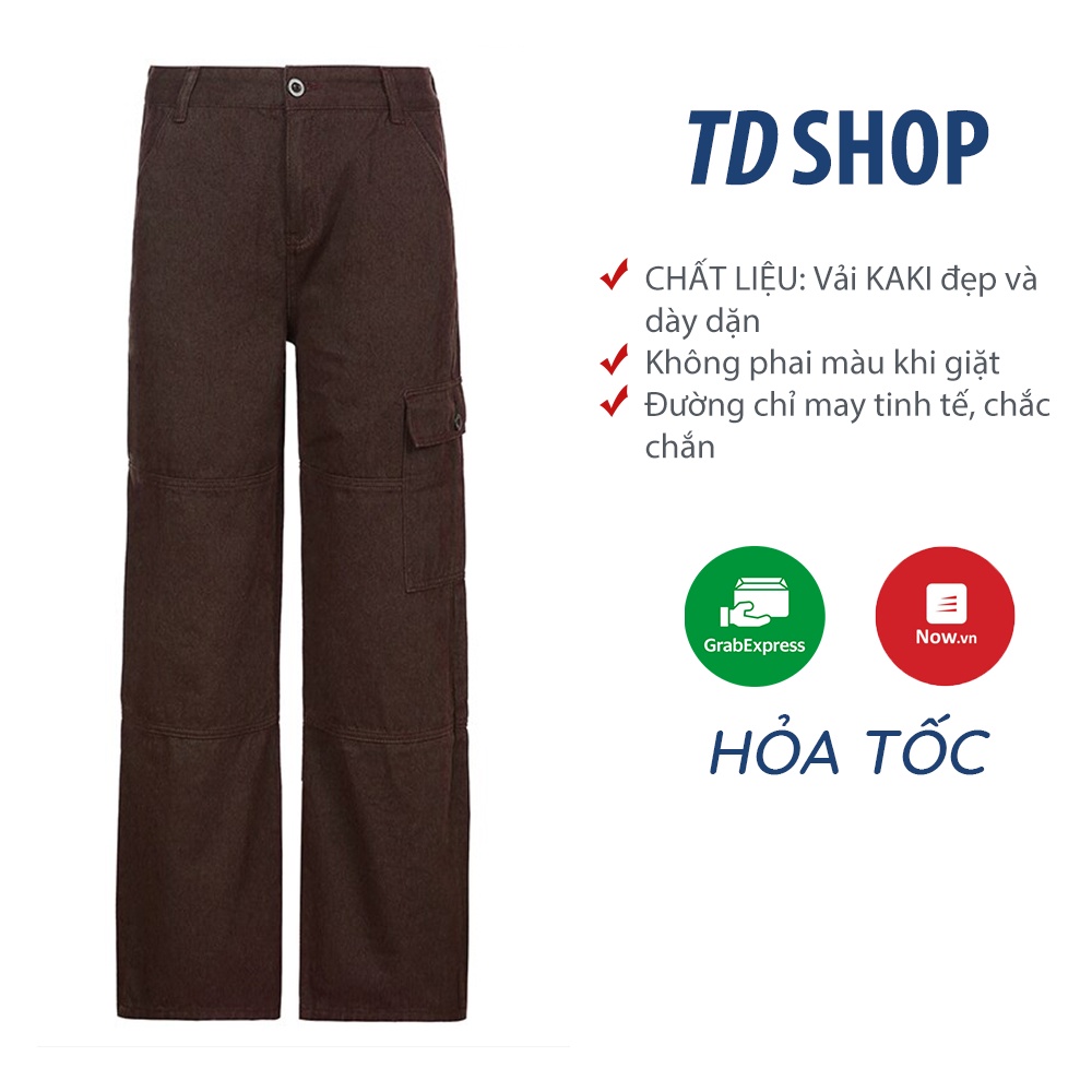 Quần Kaki Túi Hộp Phong Cách HipHop Ống Rộng MIAA, Quần Túi Hộp Nữ Dáng Suông Lưng Cao Xanh Rêu Hottrend | BigBuy360 - bigbuy360.vn