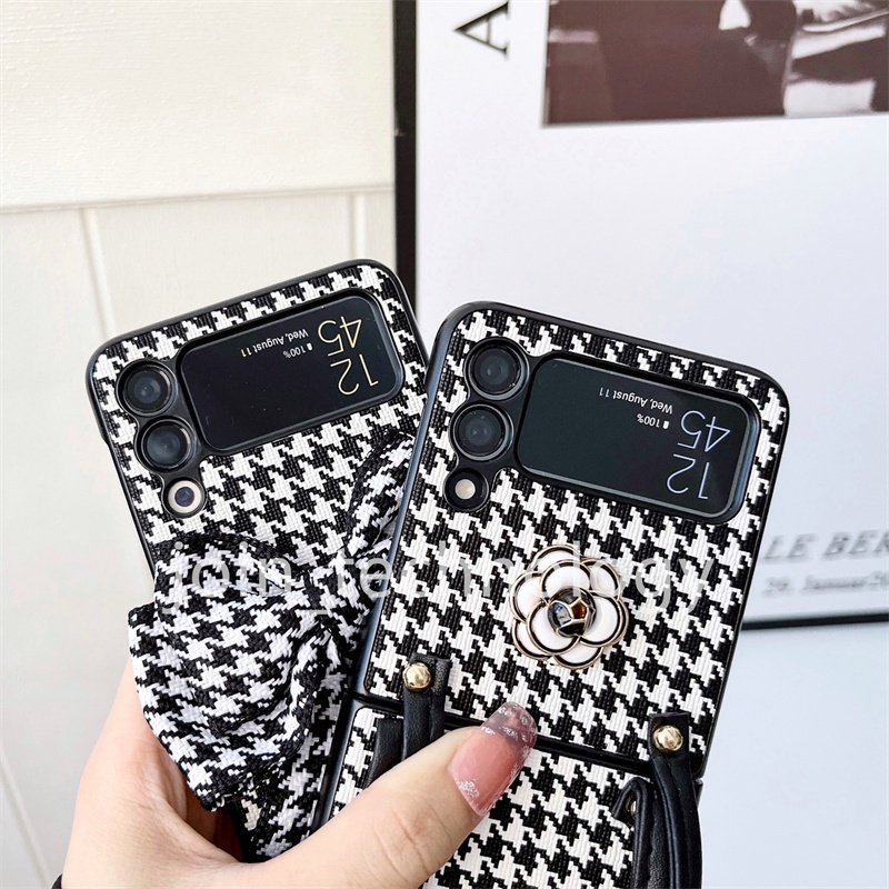 Ốp Điện Thoại Da PU Kiểu Dáng Thời Trang Dành Cho Samsung Galaxy Z Flip 3 case Z Flip 4