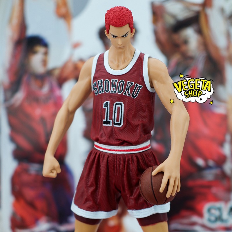 Mô hình Slam Dunk - Mô hình nhân vật Hanamichi Sakuragi có 2 đầu thay thế cực nét đẹp cao to cầm chắc tay - 31cm