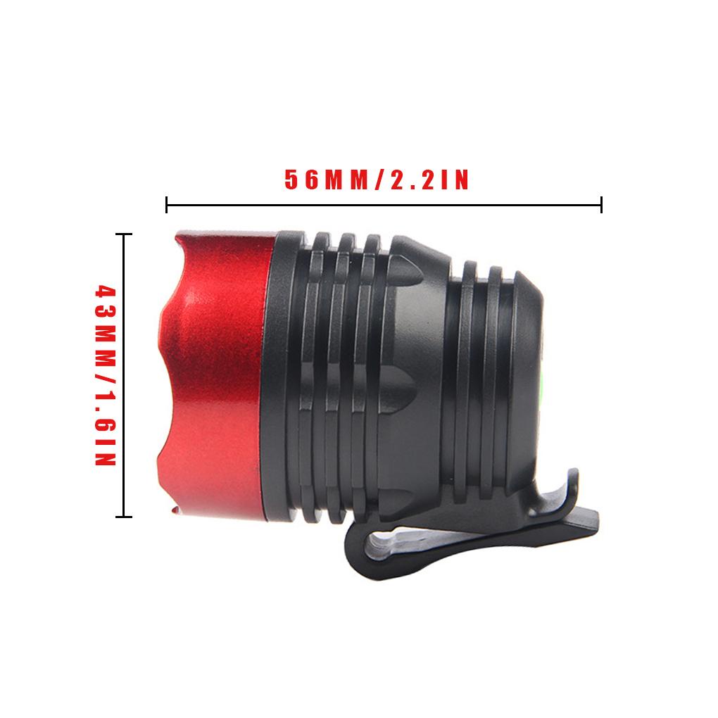 Đèn Pha Xe Đạp Ban Đêm 3 Chế Độ Sáng Chống Thấm Nước Màu Đỏ Đen