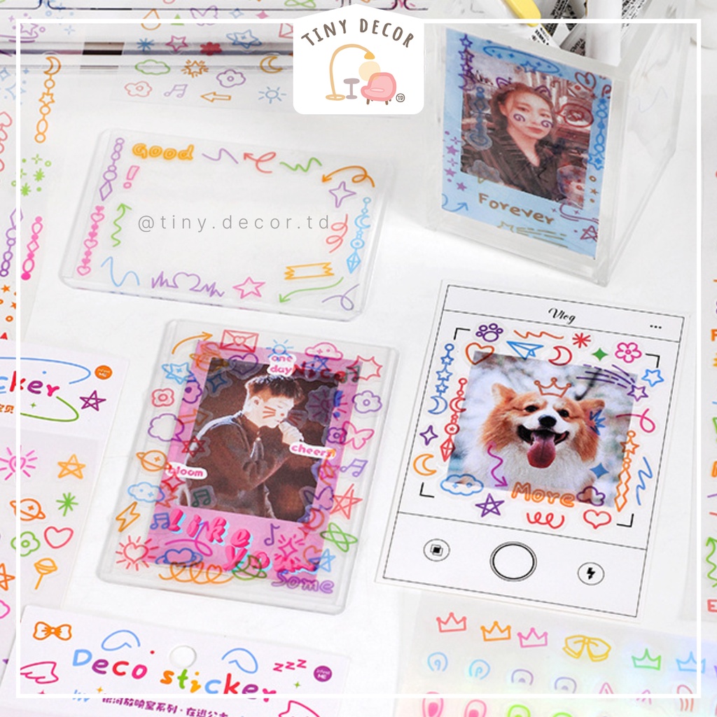 Set Sticker Trang Trí Toploader, Sổ, Decor Sticker